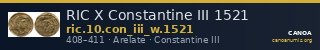 RIC X Constantine III 1521 — CANOA