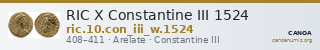 RIC X Constantine III 1524 — CANOA