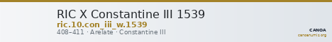 RIC X Constantine III 1539 — CANOA