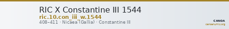 RIC X Constantine III 1544 — CANOA