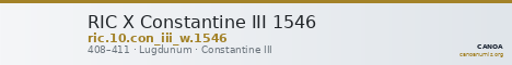 RIC X Constantine III 1546 — CANOA