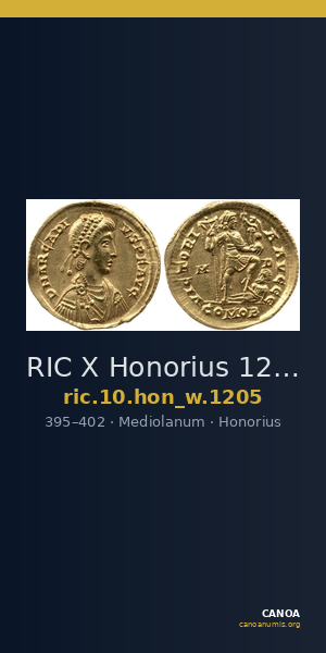 RIC X Honorius 1205 — CANOA