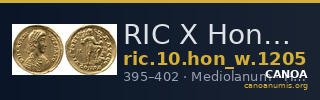 RIC X Honorius 1205 — CANOA