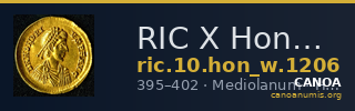 RIC X Honorius 1206 — CANOA