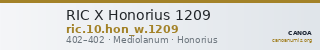 RIC X Honorius 1209 — CANOA