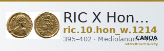 RIC X Honorius 1214 — CANOA