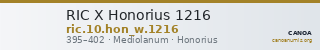 RIC X Honorius 1216 — CANOA