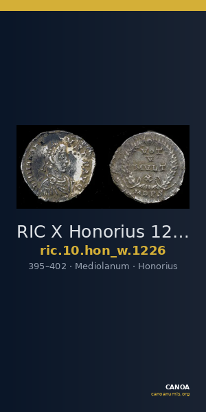 RIC X Honorius 1226 — CANOA