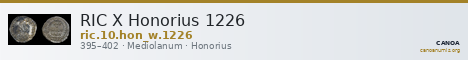 RIC X Honorius 1226 — CANOA