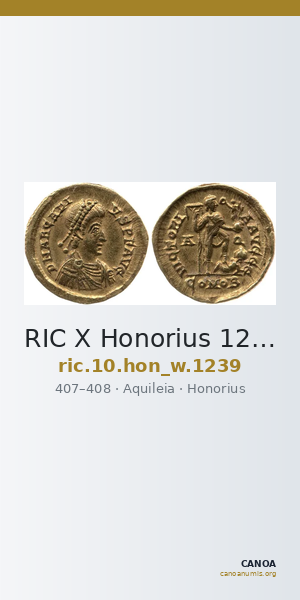 RIC X Honorius 1239 — CANOA