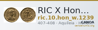 RIC X Honorius 1239 — CANOA