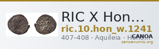 RIC X Honorius 1241 — CANOA