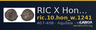 RIC X Honorius 1241 — CANOA