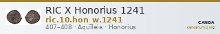 RIC X Honorius 1241 — CANOA
