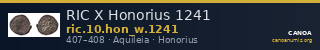 RIC X Honorius 1241 — CANOA