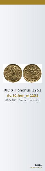 RIC X Honorius 1251 — CANOA