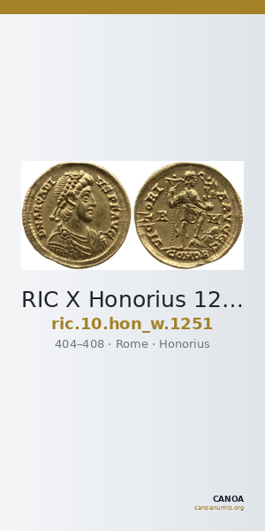 RIC X Honorius 1251 — CANOA