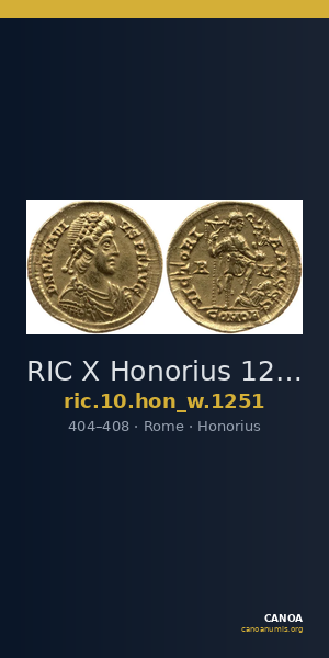RIC X Honorius 1251 — CANOA