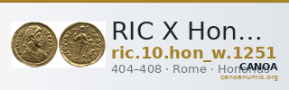 RIC X Honorius 1251 — CANOA