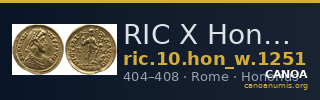 RIC X Honorius 1251 — CANOA