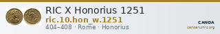 RIC X Honorius 1251 — CANOA