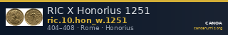 RIC X Honorius 1251 — CANOA