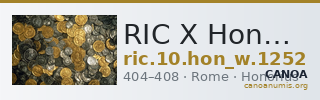 RIC X Honorius 1252 — CANOA