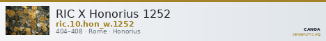 RIC X Honorius 1252 — CANOA