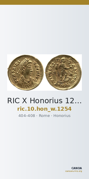 RIC X Honorius 1254 — CANOA