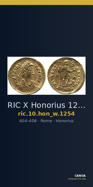 RIC X Honorius 1254 — CANOA