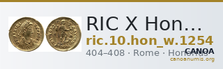 RIC X Honorius 1254 — CANOA