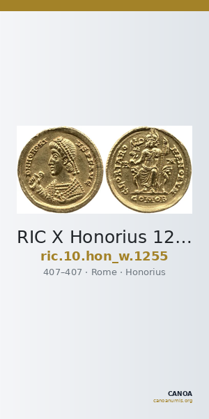 RIC X Honorius 1255 — CANOA