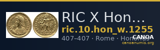 RIC X Honorius 1255 — CANOA
