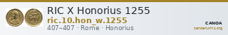 RIC X Honorius 1255 — CANOA