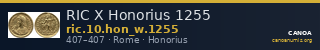 RIC X Honorius 1255 — CANOA