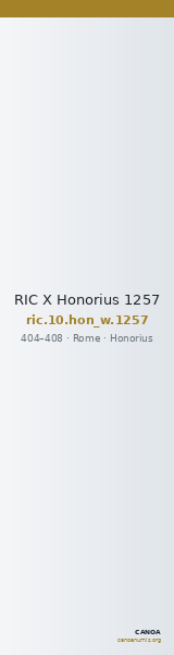 RIC X Honorius 1257 — CANOA