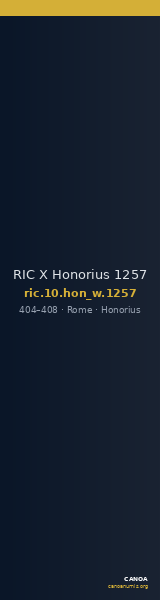 RIC X Honorius 1257 — CANOA