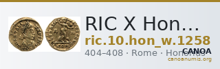 RIC X Honorius 1258 — CANOA