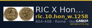 RIC X Honorius 1258 — CANOA