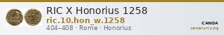 RIC X Honorius 1258 — CANOA