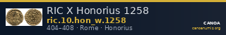 RIC X Honorius 1258 — CANOA