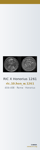 RIC X Honorius 1261 — CANOA