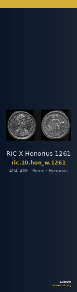 RIC X Honorius 1261 — CANOA
