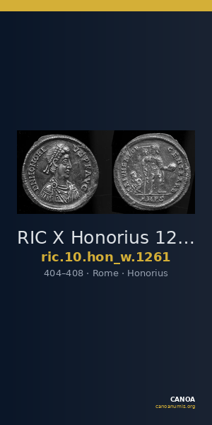 RIC X Honorius 1261 — CANOA