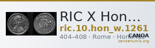 RIC X Honorius 1261 — CANOA