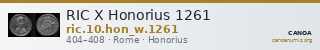 RIC X Honorius 1261 — CANOA