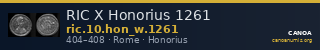 RIC X Honorius 1261 — CANOA