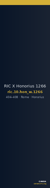 RIC X Honorius 1266 — CANOA