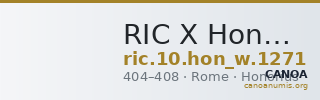 RIC X Honorius 1271 — CANOA