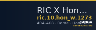 RIC X Honorius 1273 — CANOA